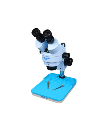 SUNSHINE SZM45-B1 7X-45X Continuous Zoom Binocular HD Stereo Microscope + B1 Microscope Base Pad